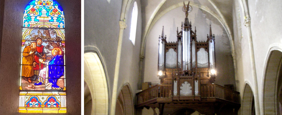Mairie Le Houga - Vitraux remarquables & orgue romantique - Église Saint Pierre